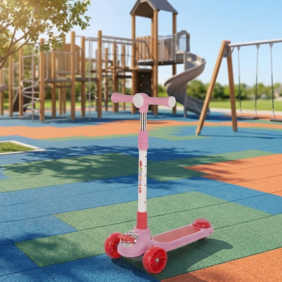 Amazing Kids Manual Scooter Adjustable Three Wheel Outdoor Fun Balance Ride
