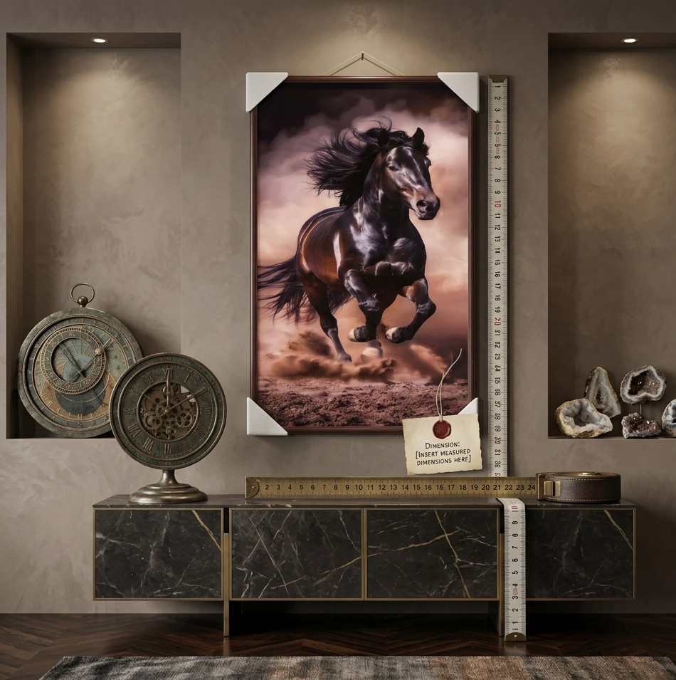 Elegant Horse Wall Hanging Painting Artistic Decorative Canvas For Luxury Interiors