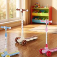 Amazing Kids Manual Scooter Adjustable Three Wheel Outdoor Fun Balance Ride