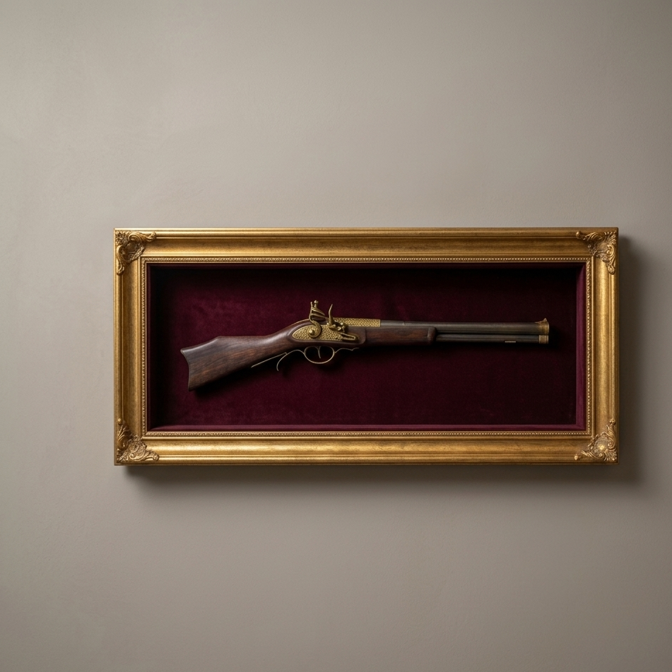 Modern Wall Hanging Gun Decoration Stylish Home Office Display Art Piece