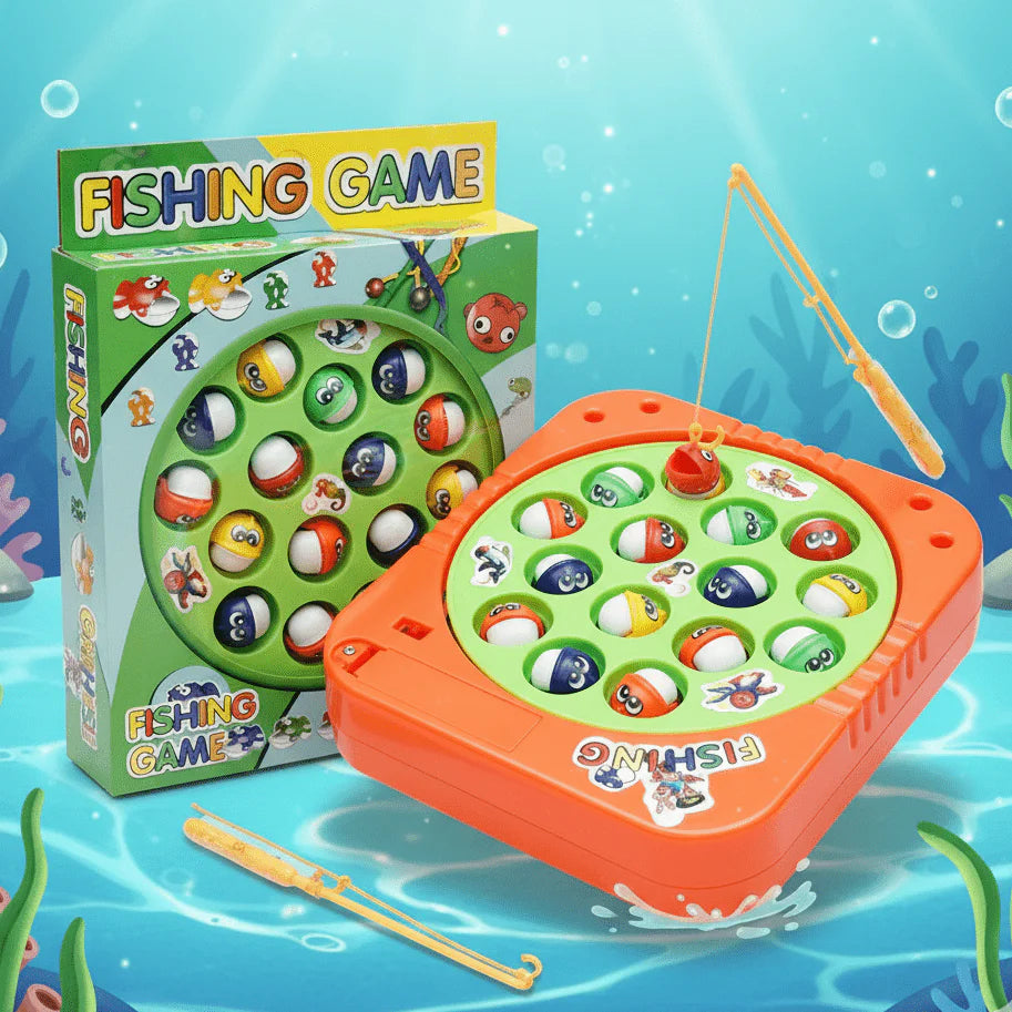 Battery Operated Rotating Fishing Game Toy Fun Educational Kids Entertainment Set