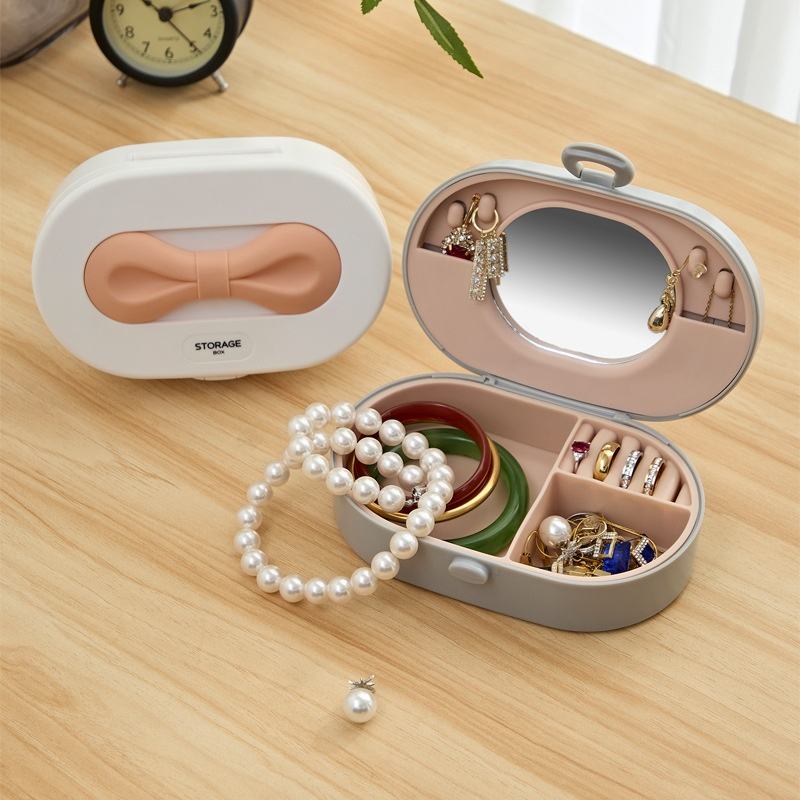 Dustproof Jewelry Storage Box Organizer For Necklaces Rings Bracelets Earrings Display