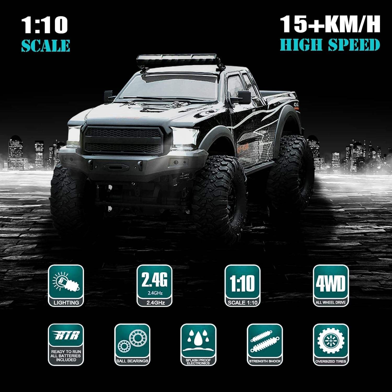 DWI Dowellin 4WD RC Crawler High Speed Off Road LED Racer