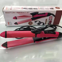 2 In 1 Electric Hair Curler Straightener Professional Styling Tool Women