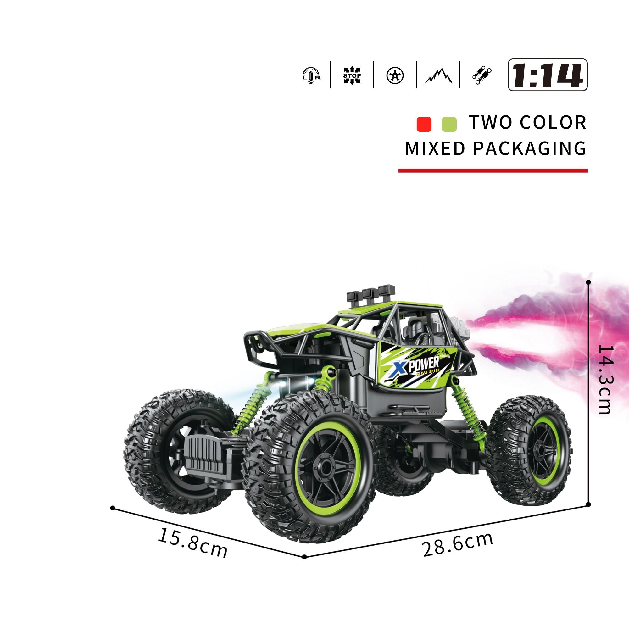 4DRC High Speed Offroad Rock Climbing RC Truck With Fog Spray