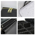 Portable Large Capacity Makeup Bag With Mirror Lighted Cosmetic Organizer Storage