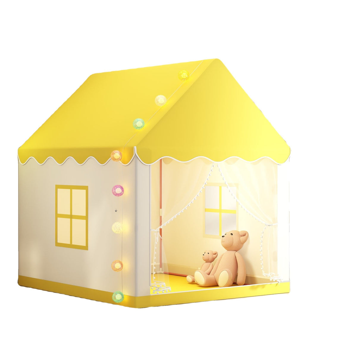 Kids LED Play Tent Indoor Bedroom Playhouse Castle Fun Adventure Shelter