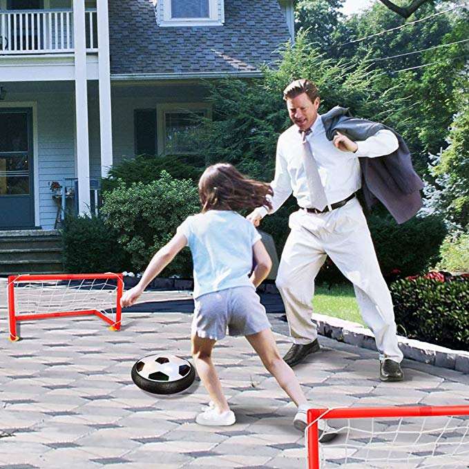 LED Air Soccer Football Set Indoor Hover Game Toy For Kids