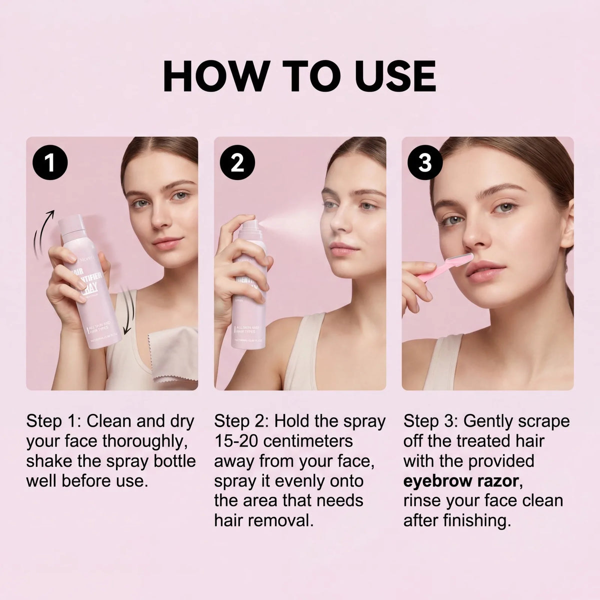Hair Identifier Spray for Smooth, Easy Facial Shaving