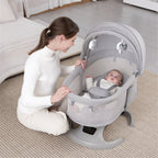 Luxury Newborn Baby Rocking Crib Comfortable Infant Bassinet Swing Chair Seat