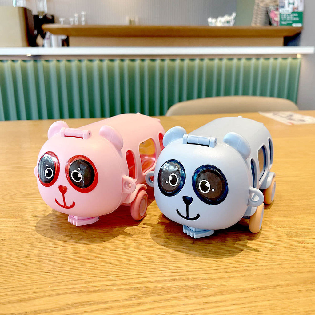 Cute Panda Kids Water Bottle Straw Cartoon Cup Toy