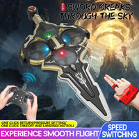 LED Sword Drone Remote Control Flying Toy With Stunt Action Features