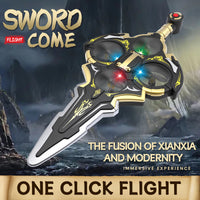 LED Sword Drone Remote Control Flying Toy With Stunt Action Features