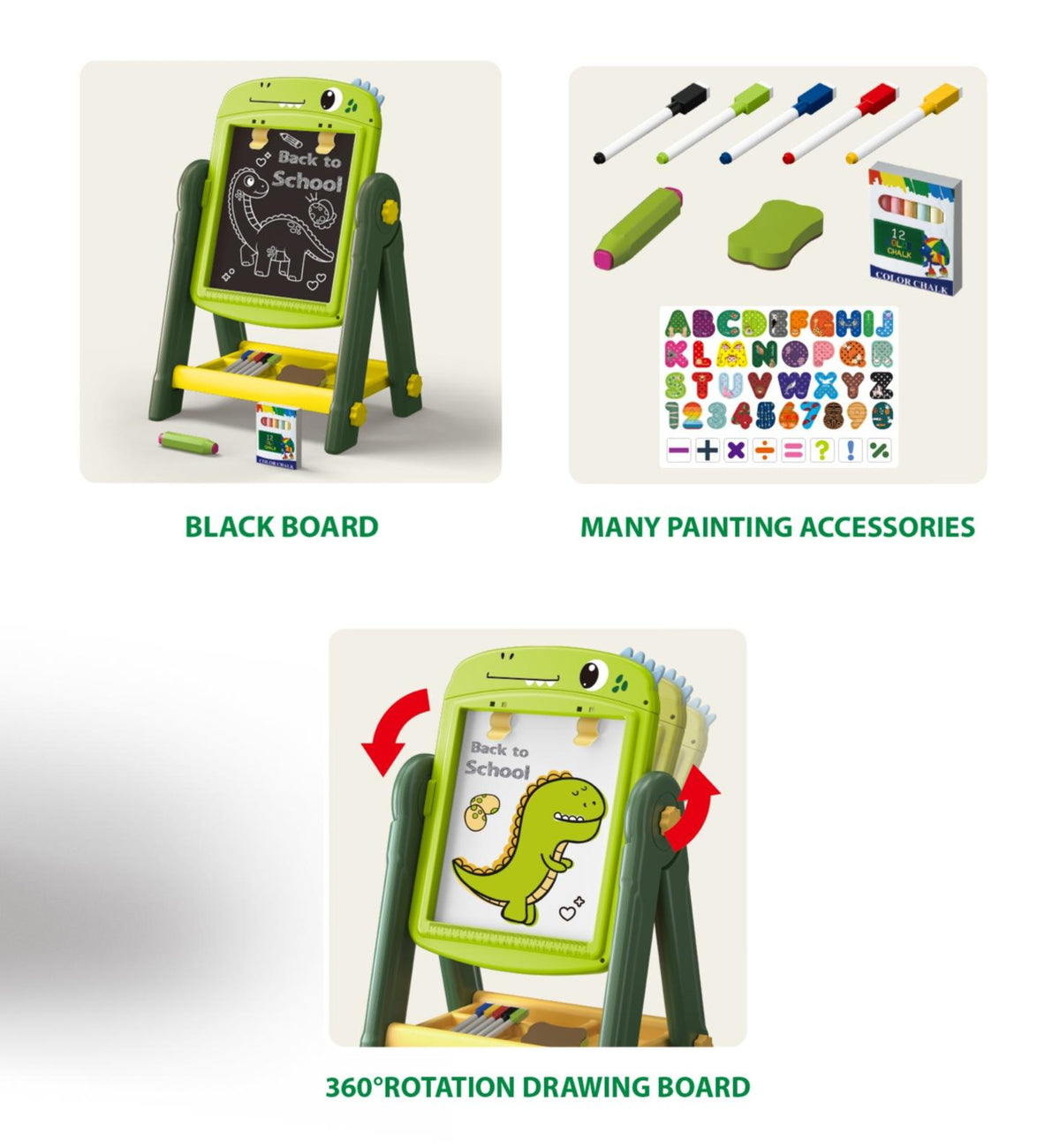 Cartoon Dinosaur Magnetic Drawing Board Educational Graffiti Puzzle Toy Kids