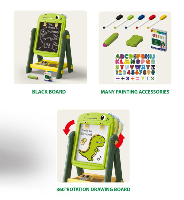 Cartoon Dinosaur Magnetic Drawing Board Educational Graffiti Puzzle Toy Kids