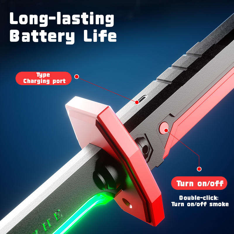 Spark Boys Glowing Lightsaber Toy Sword Durable LED Action Adventure Weapon