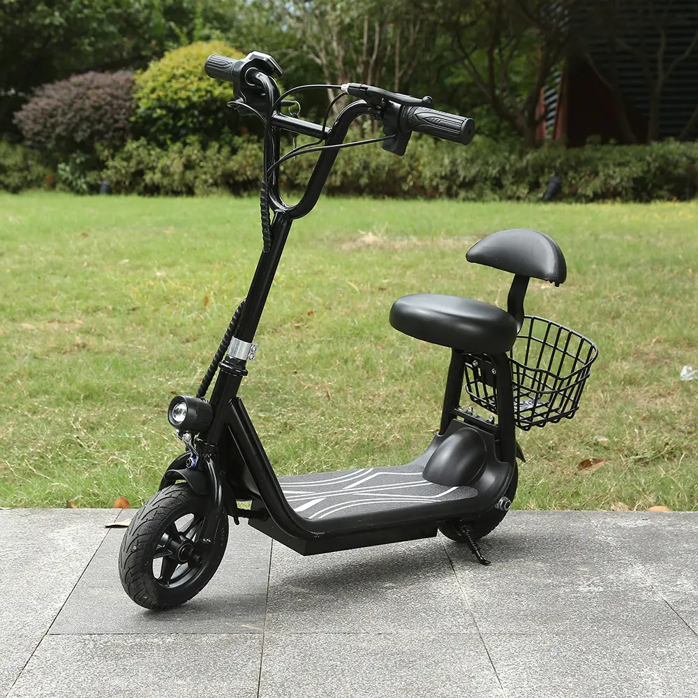 Electric Scooter Bluetooth Foldable LED Seat Basket Ride-On Fun