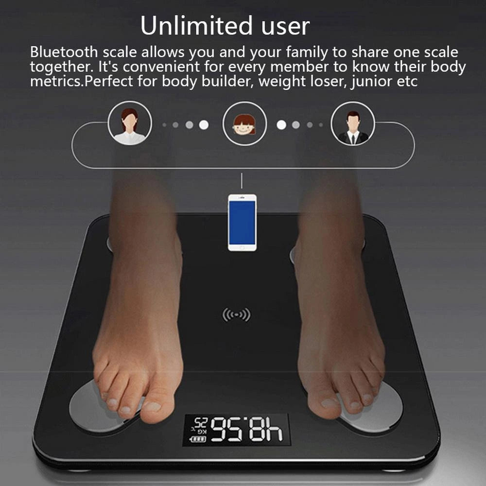Smart BMI Body Fat Scale Digital Bathroom Weight Measurement Scale