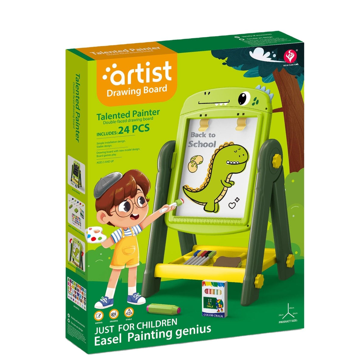 Cartoon Dinosaur Magnetic Drawing Board Educational Graffiti Puzzle Toy Kids