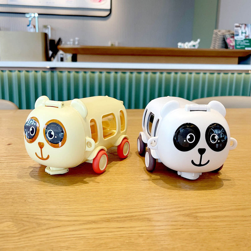 Cute Panda Kids Water Bottle Straw Cartoon Cup Toy