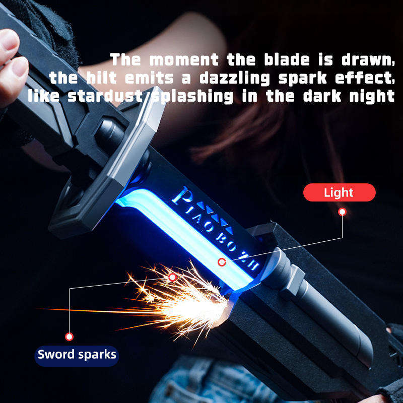 Spark Boys Glowing Lightsaber Toy Sword Durable LED Action Adventure Weapon