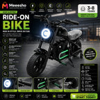 Kids Electric Ride-On Chopper Bike with LED Headlight