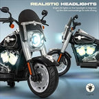 Kids Ride-On Electric Cruiser Motorcycle with LED Lights