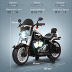 Kids Ride-On Electric Cruiser Motorcycle with LED Lights