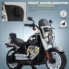Kids Ride-On Electric Cruiser Motorcycle with LED Lights