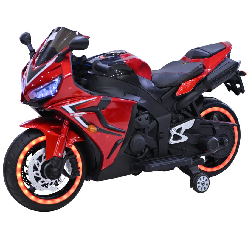 Red Rider X1 Kids Ride-On Racing Sports Bike with LED