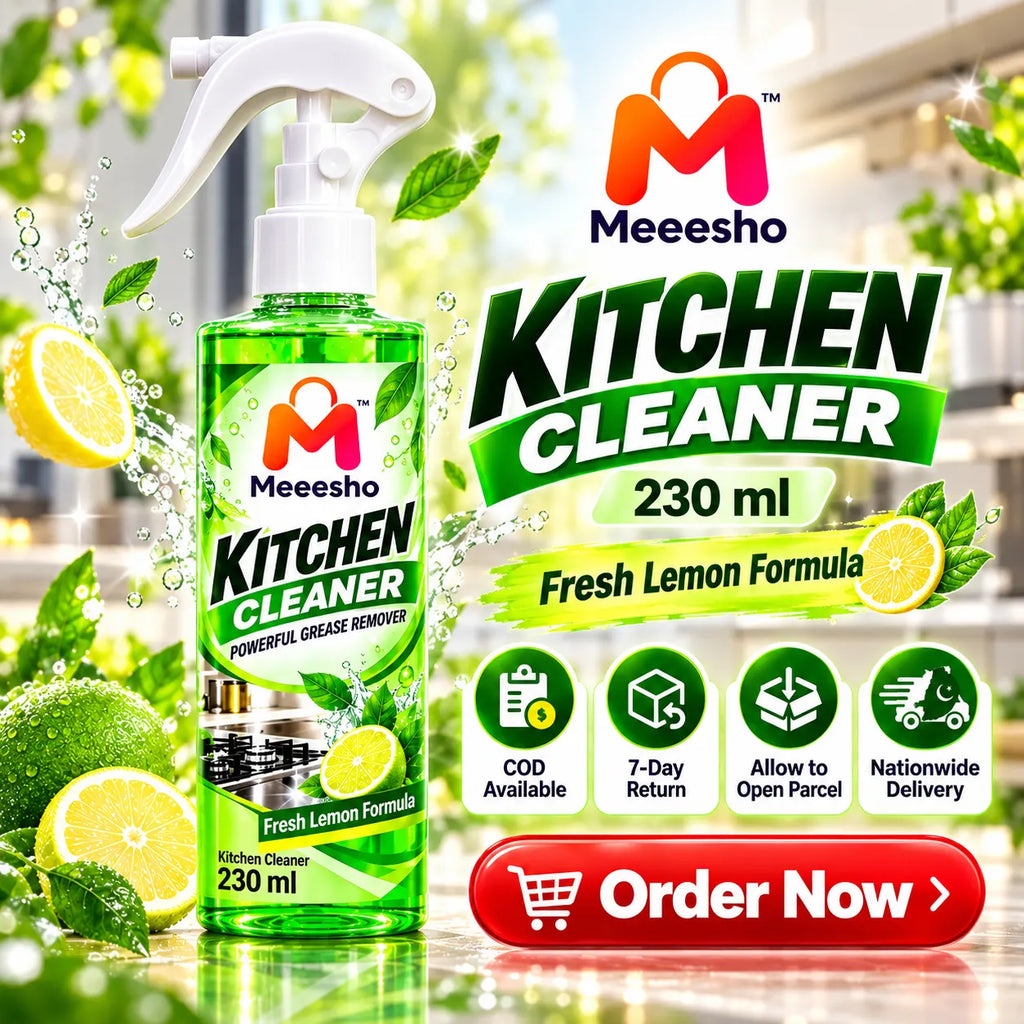 Meeesho's 230ml Kitchen Cleaner Lemon Fresh Grease Remover