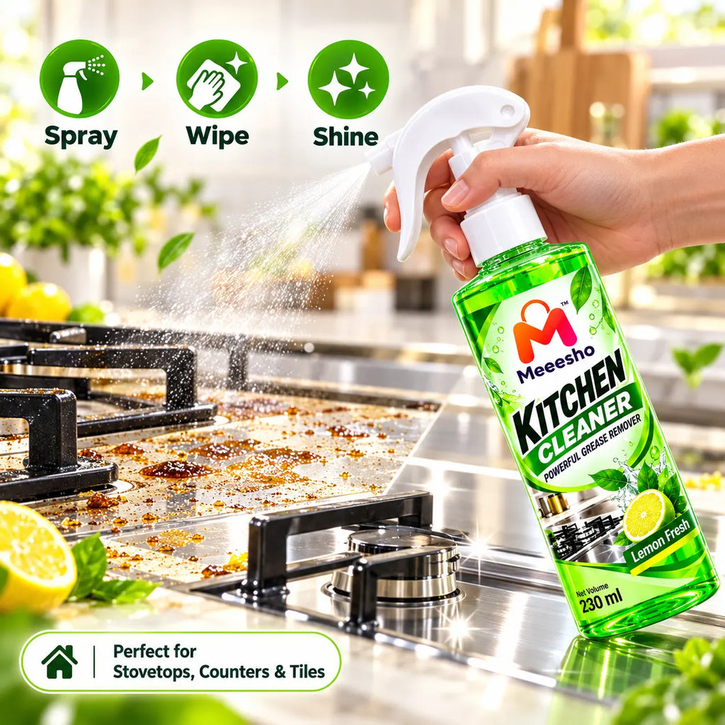 Meeesho's 230ml Kitchen Cleaner Lemon Fresh Grease Remover