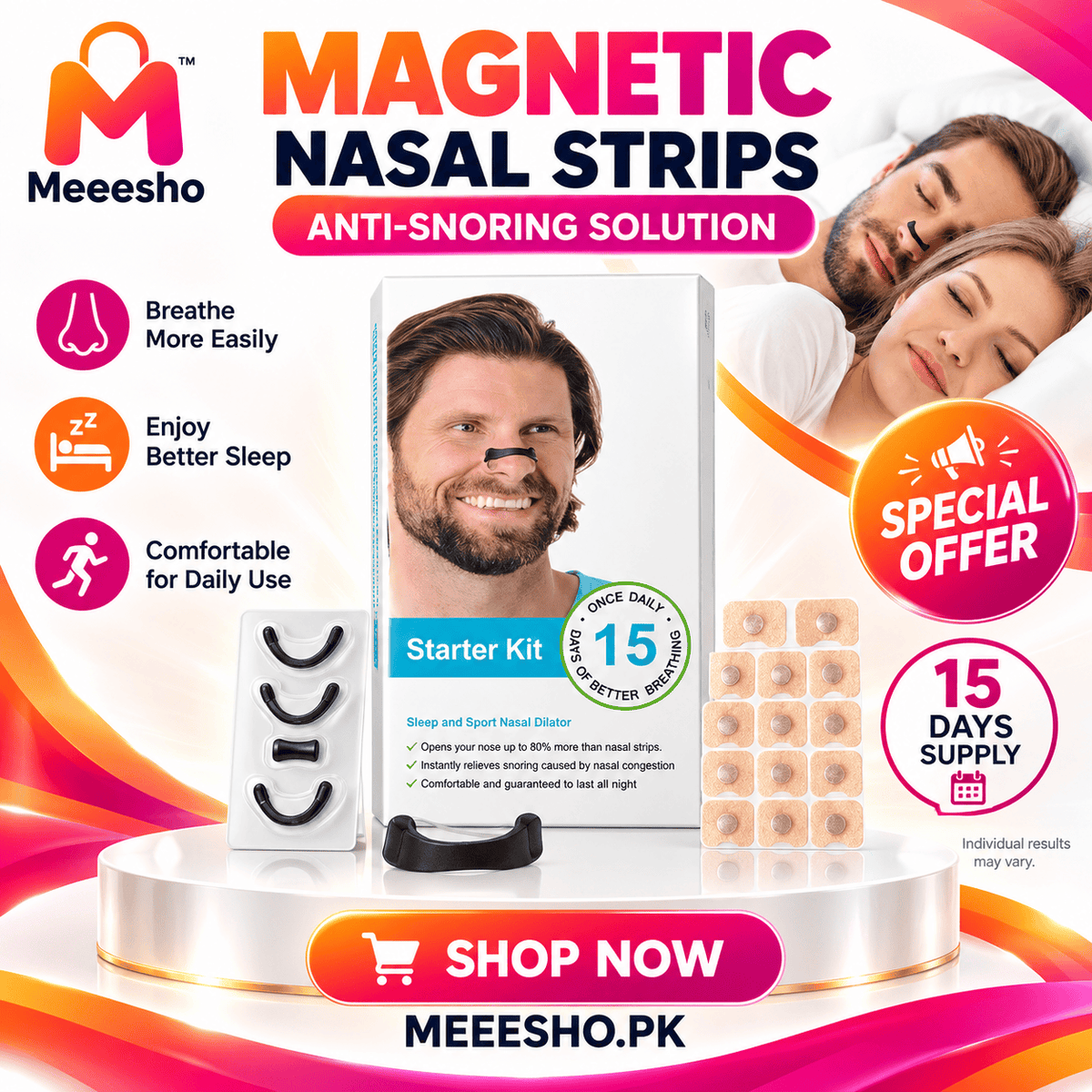 Magnetic Nasal Strips for Snoring and Better Sleep