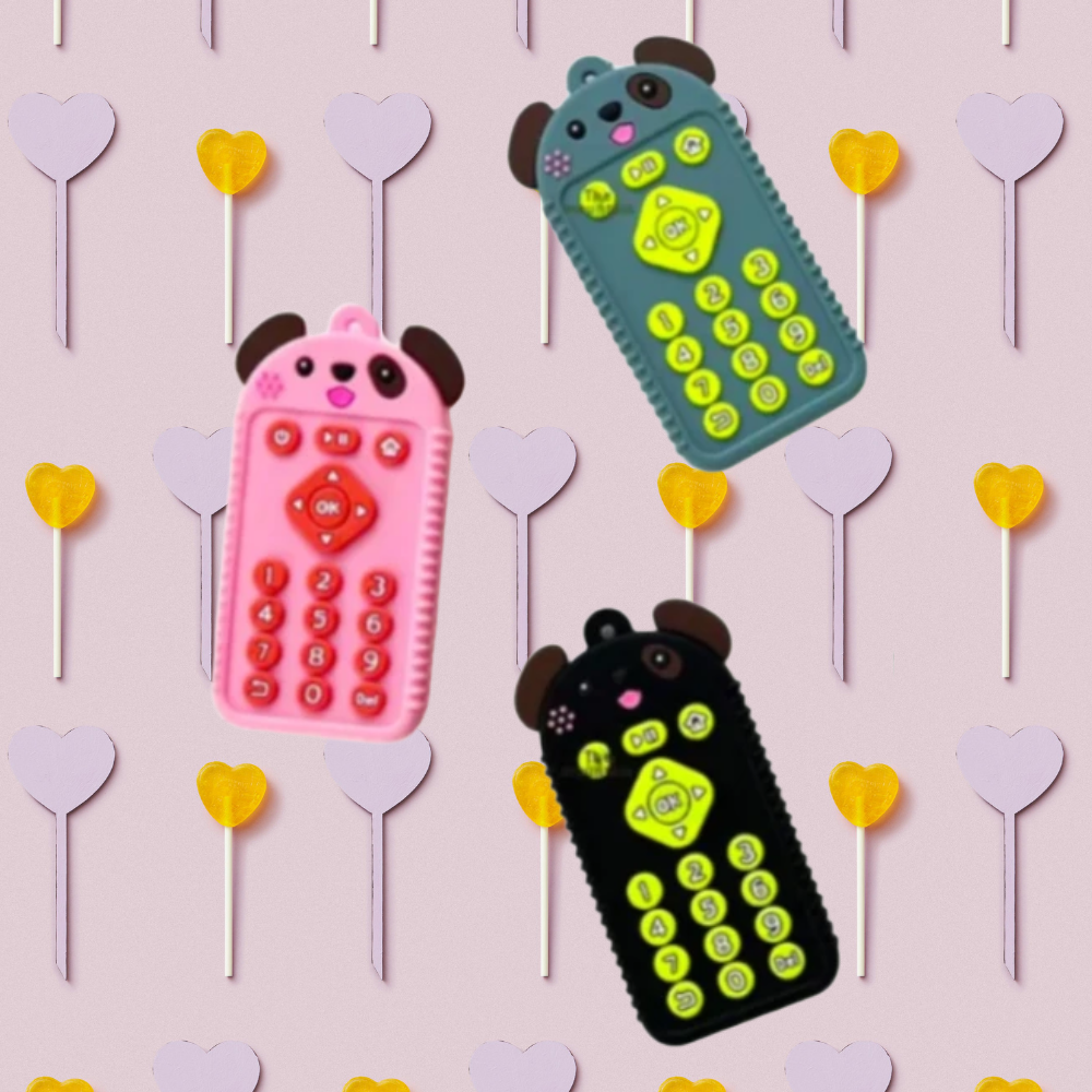 Silicone Baby Teether Toy | Remote Control Shape Sensory Teething Toy