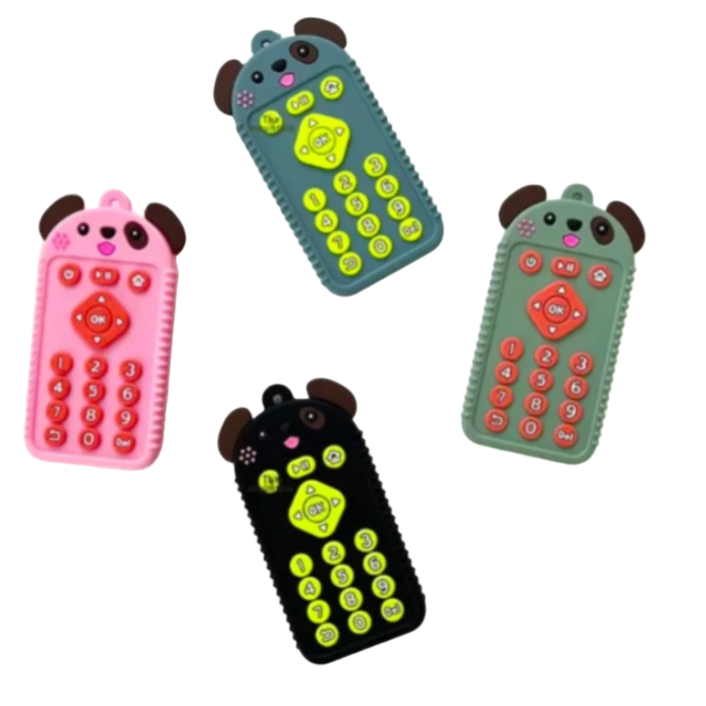 Silicone Baby Teether Toy | Remote Control Shape Sensory Teething Toy