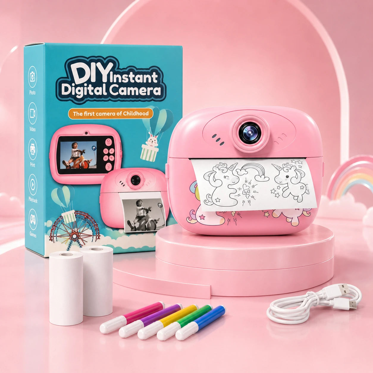 DIY Kids’ Instant Camera with Thermal Photo Prints