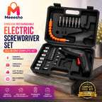 Cordless Rechargeable Electric Screwdriver Kit Set