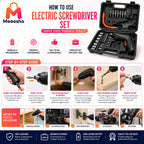 Cordless Rechargeable Electric Screwdriver Kit Set