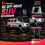1:64 Scale RC Off-Road SUV 4WD Metal Remote Control Car with 2.4GHz, Mobile App Control & LED Lights