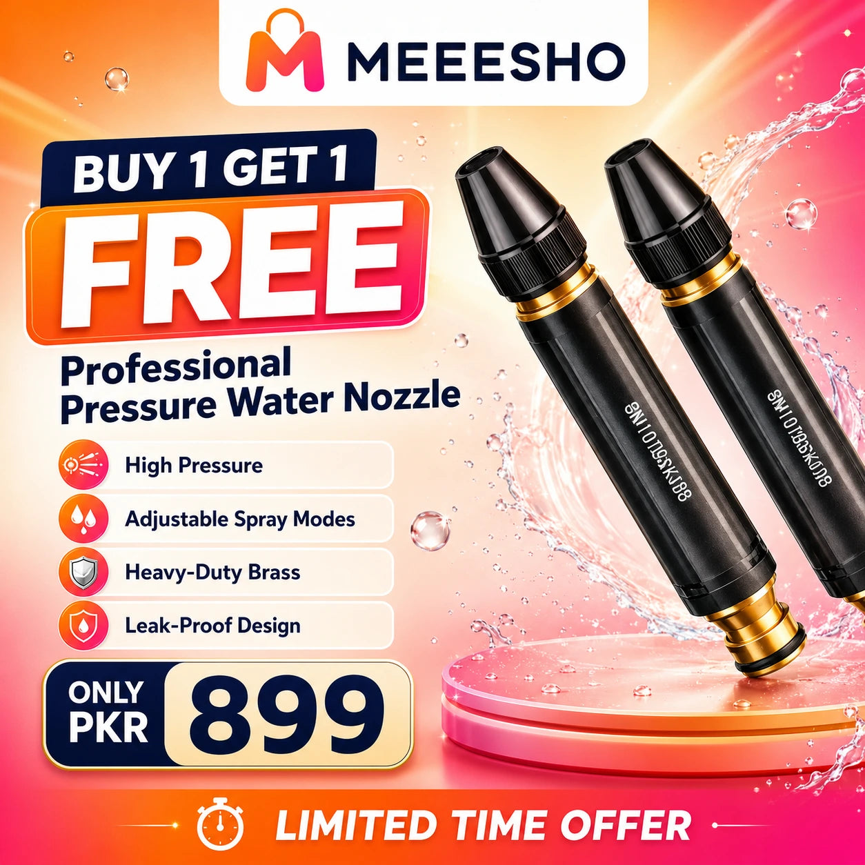 Buy 1 Get 1 Free Professional Water Spray Nozzles!