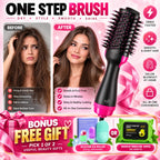 One Step Hot Air Brush Hair Dryer with FREE ice roller & makeup remover wipes
