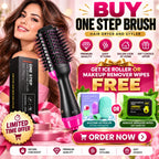 One Step Hot Air Brush Hair Dryer with FREE ice roller & makeup remover wipes