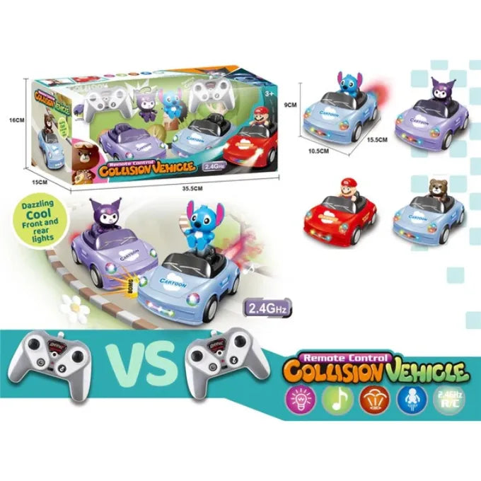 Cartoon Battle Remote Control Car Toy Kids Fun Racing