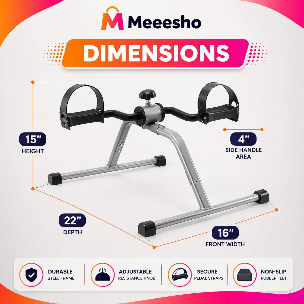 Mini Pedal Exercise Cycle for Home Use Meeesho.pk