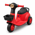Red Kids Vespa Electric Ride-On Scooter with Basket and LED