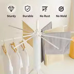Foldable Octopus Drying Rack for Balconies and Indoor Laundry Spaces