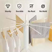 Foldable Octopus Drying Rack for Balconies and Indoor Laundry Spaces