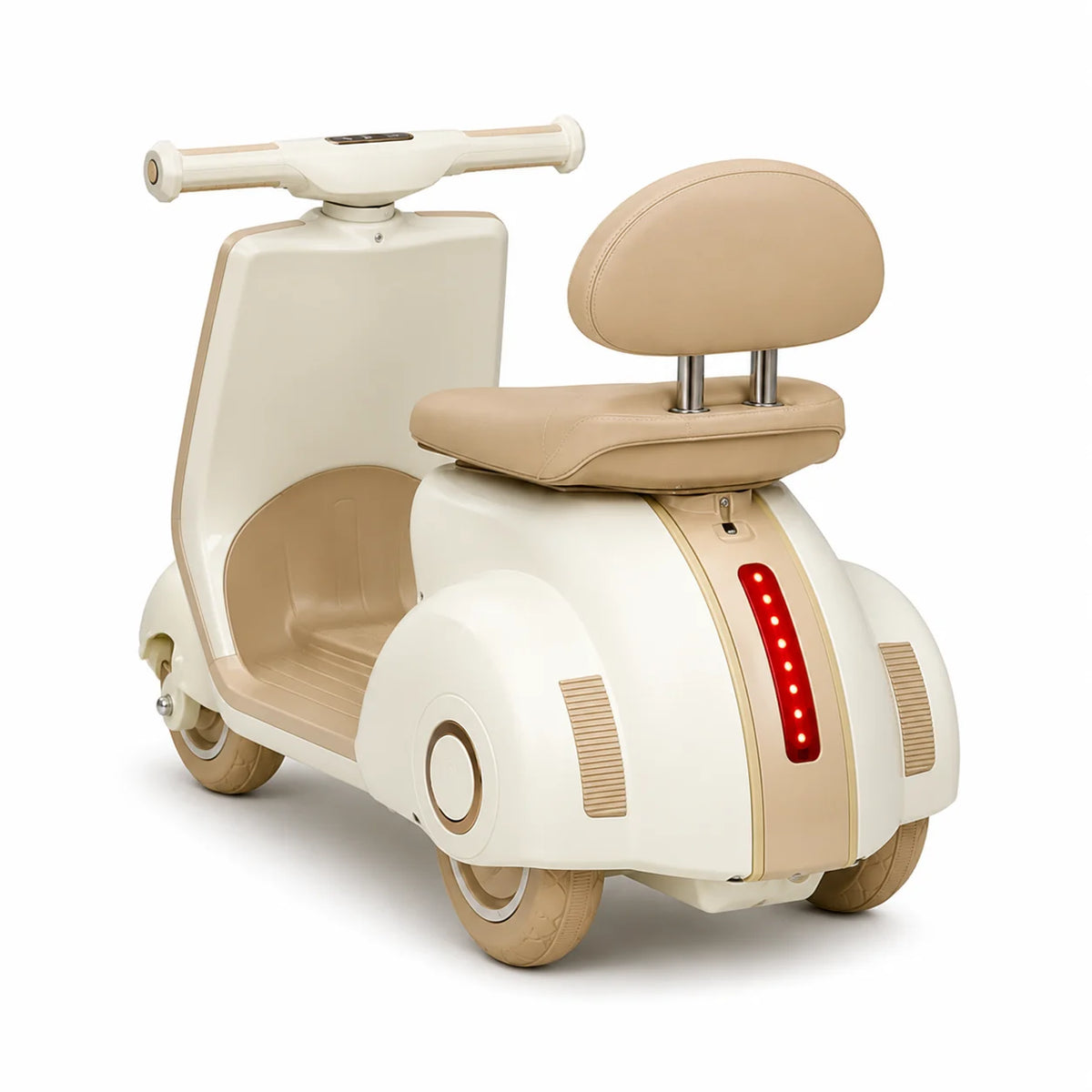 Kids Electric Vespa Scooter Rechargeable Ride-On Bike with LED Lights