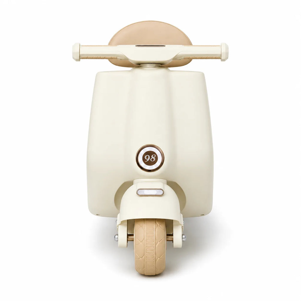 Kids Electric Vespa Scooter Rechargeable Ride-On Bike with LED Lights
