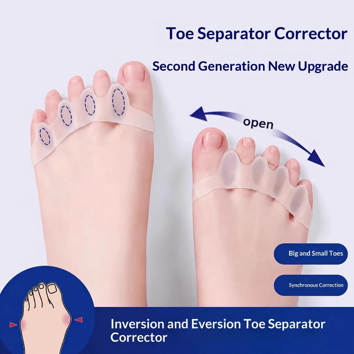 Pair of Silicone Toe Corrector | Meeesho.pk